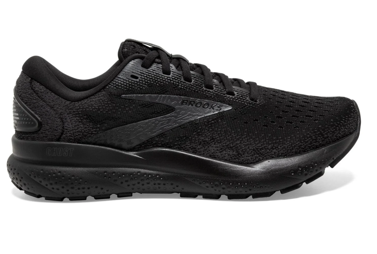 Brooks Ghost 16 Black/Black/Ebony - side view