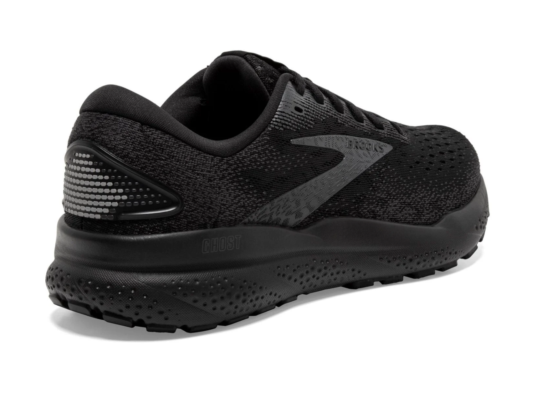 Brooks Ghost 16 Black/Black/Ebony - heel