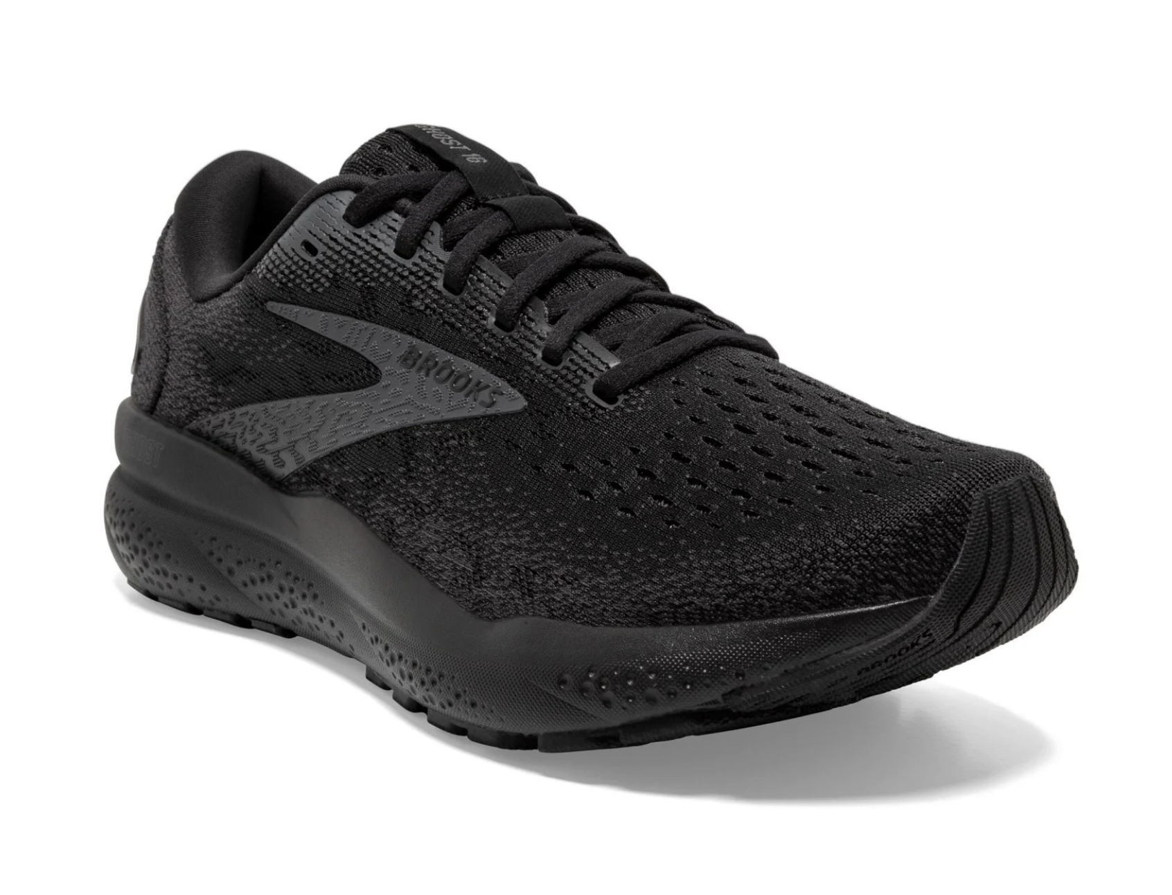 Brooks Ghost 16 Black/Black/Ebony - three-quarter