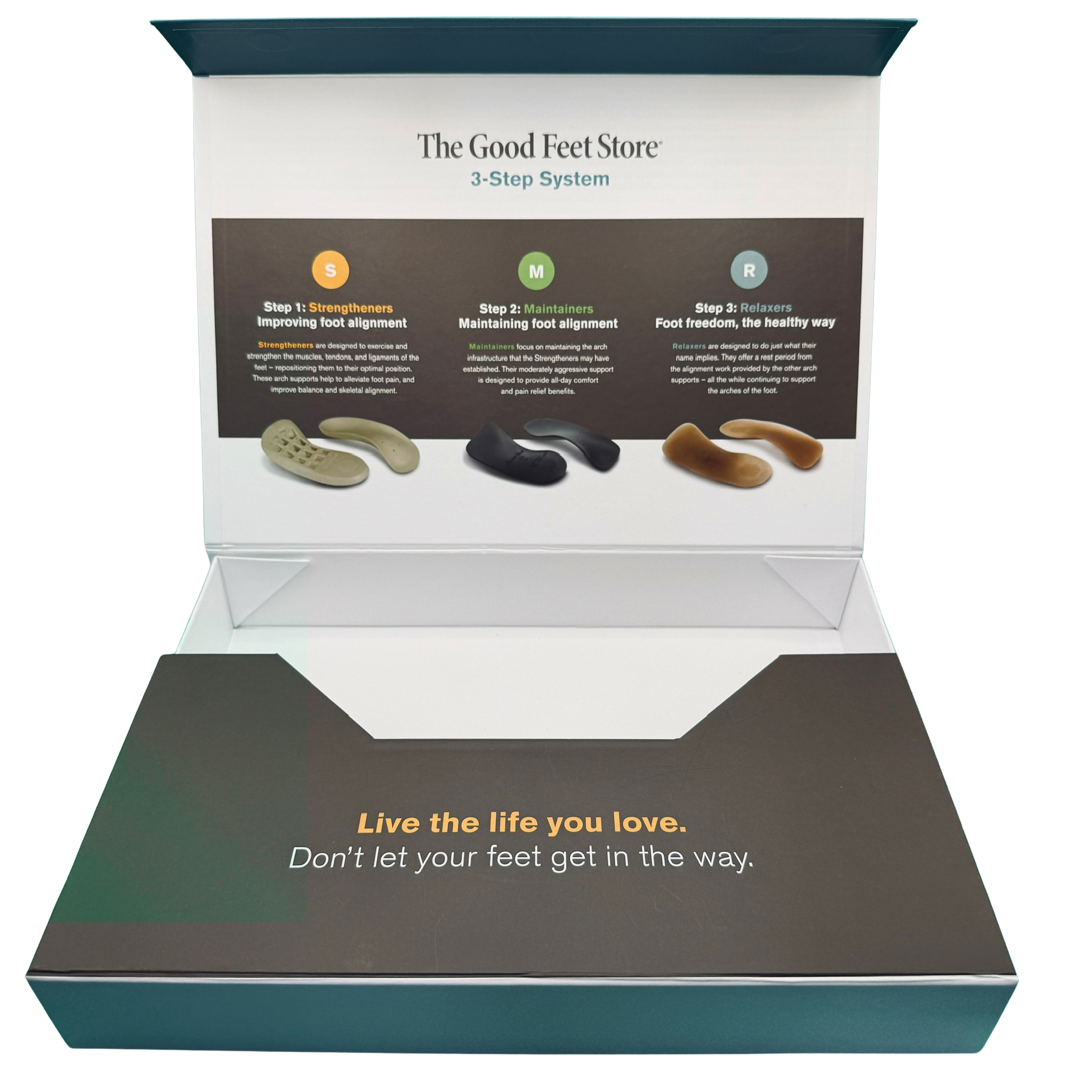 Everyday balance support inserts with 3-step alignment design